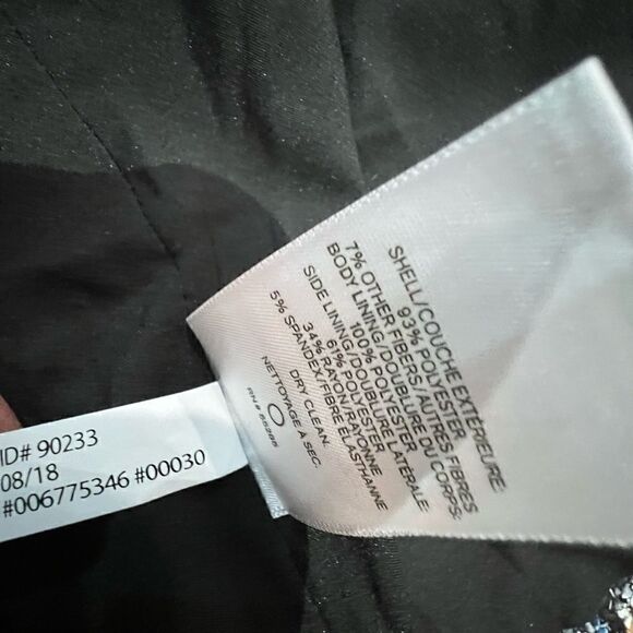 Express Black White Blue Metallic Sparkle Tweed Moto Jacket Coat Size Small - Picture 6 of 12